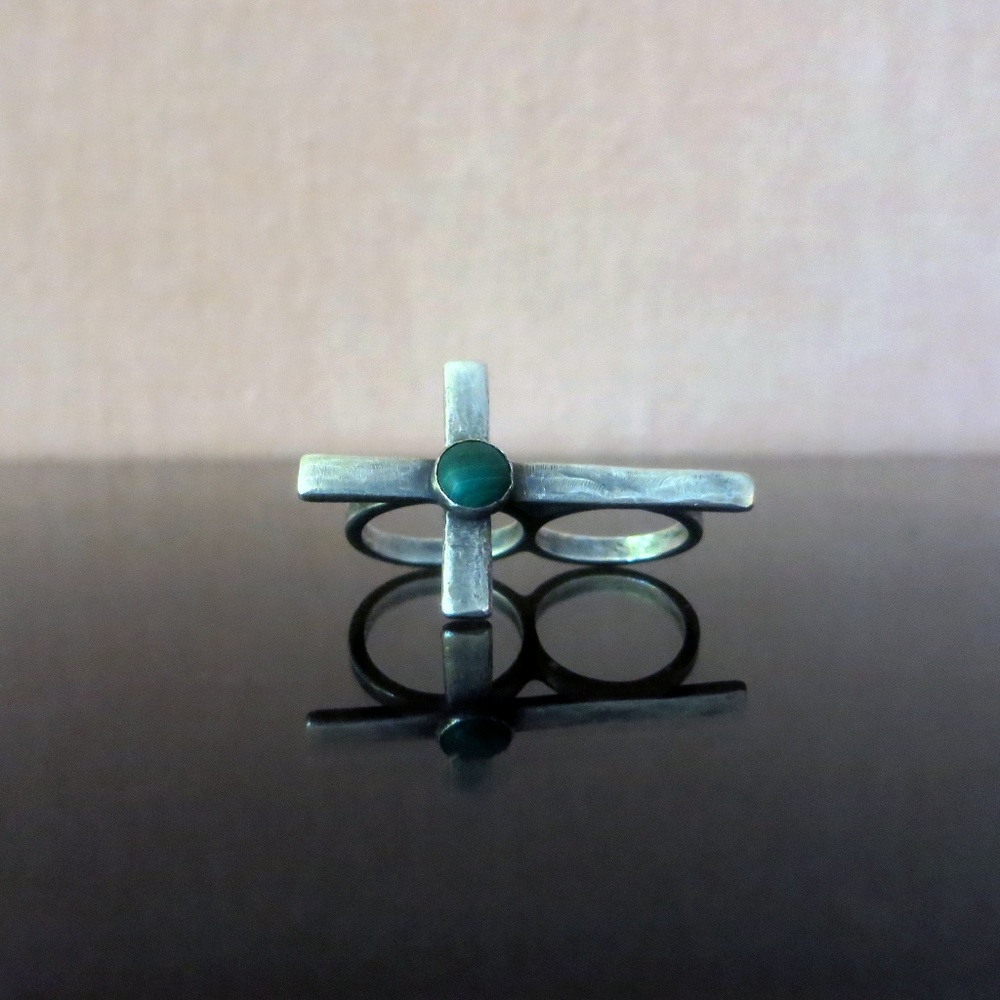 Julie Wolfe Malachite Double Ring